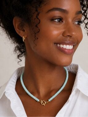 New! Preppy Colorful Mint Beaded Dopamine Necklace NWOT 2011
